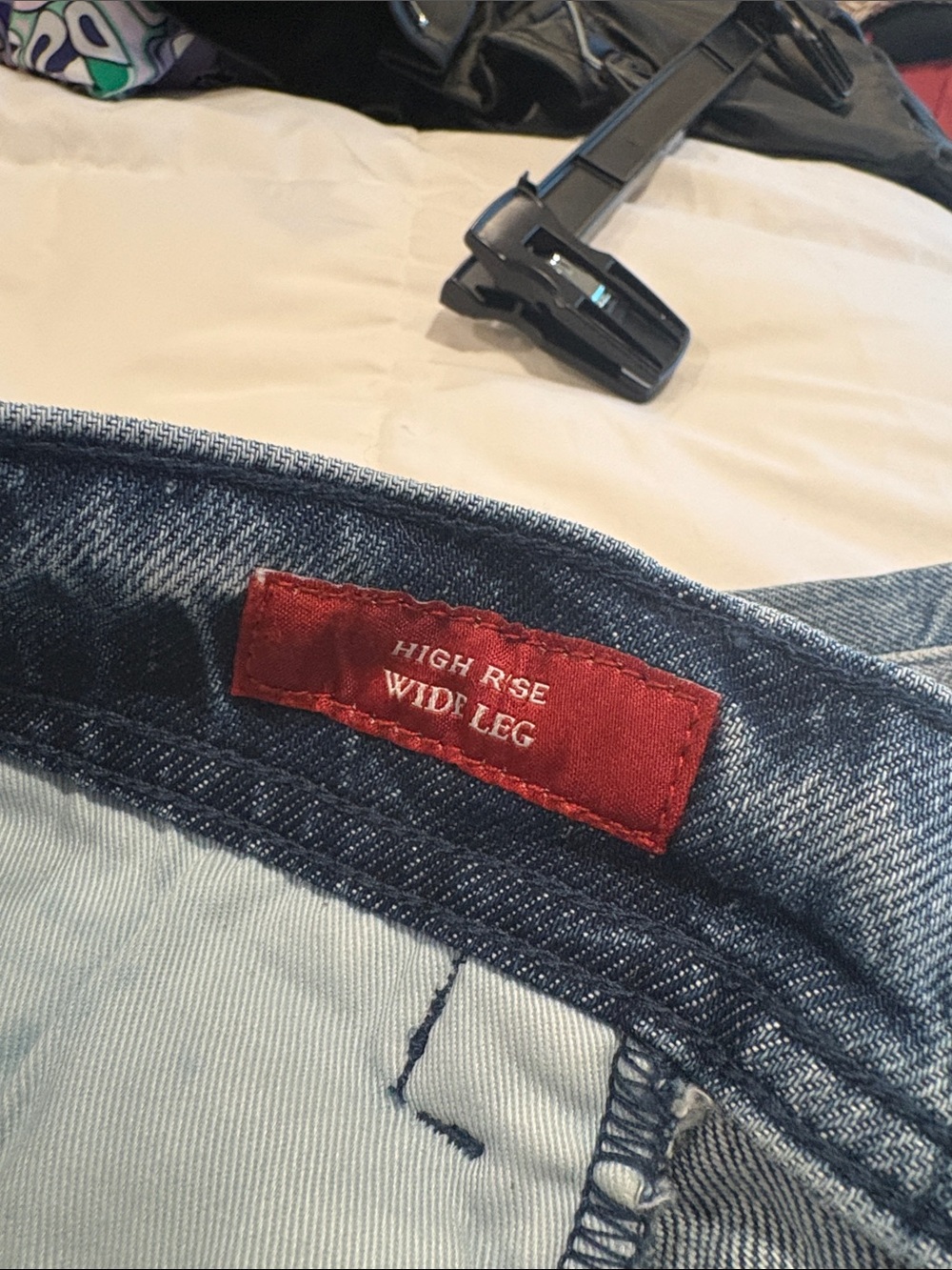 Lucky Wide Leg High Rise Barrell Denim Jeans - Faded Blue - Picture 8 of 8